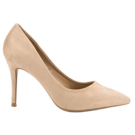 Juliet Beige ruskindshæl