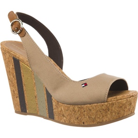 Tommy Hilfiger Wedge With Printed Stripes 068 Brosten brun