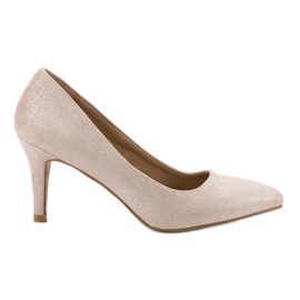 Vinceza glitterpumper brun