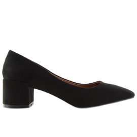 Pumps med brede hæle sort 5186 Sort
