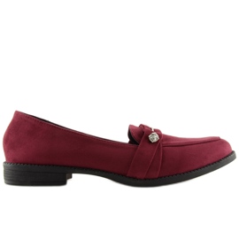 Burgundy loafers til kvinder 3117 Rød
