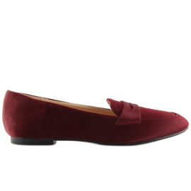 Burgundy loafers til kvinder 3109 Rød