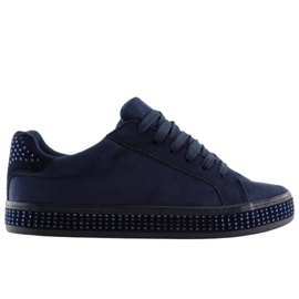 Sneakers med sten BS098 Blå marine blå