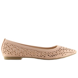 Pink åbent ballerina 127-25 Pink lyserød