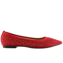 Rød åbent ballerina 127-25 Rød