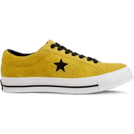 Converse En stjerne Dark Star C163245 Fed Citron Sort Hvid gul