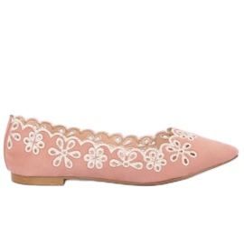 Åbent lyserøde ballerinaer LT99P Pink