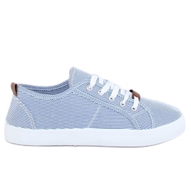 Blå JX70P Marinestribede sneakers