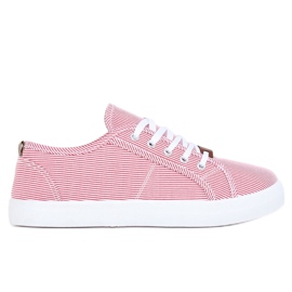 Røde stribede sneakers JX70P Rød
