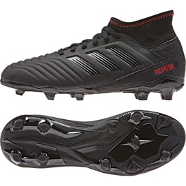 Adidas Predator 19.3 Jr D98003 fodboldstøvler sort flerfarvet