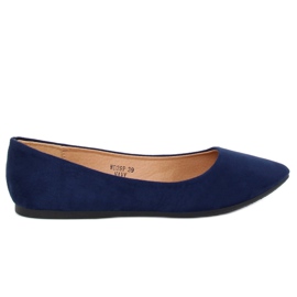 Ballerinas mandel marineblå tæer WD39P Navy marine blå