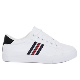 Sort og hvid sneakers til kvinder BL158P Hvid
