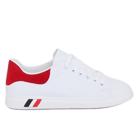 Kvinder sneakers hvid og rød BL147P Rød