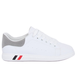 Hvide og grå sneakers til kvinder BL147P Grå