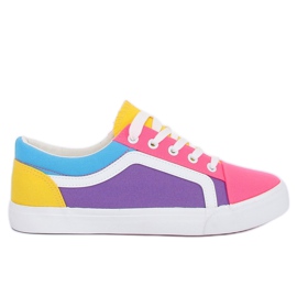 Flerfarvede kvinders sneakers BL156 Rose Red flerfarvet