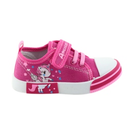 American Club pink børnesneakers med velcro 28/19 lyserød