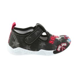 American Club sorte børnesneakers med velcro 26/19 grå rød