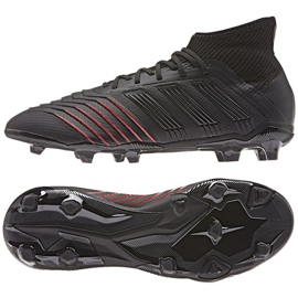 Adidas Predator 19.1 FG Jr D97997 fodboldstøvler sort