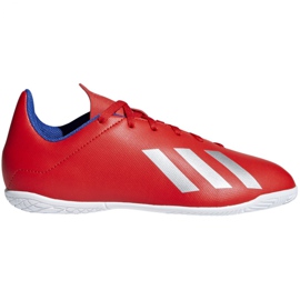 Indendørs sko adidas X 18.4 I Jr BB9410 flerfarvet rød