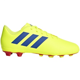 Adidas Nemeziz 18.4 FxG Jr CM8509 fodboldstøvler flerfarvet gul