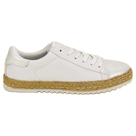Bundet Espadrilles hvid grå