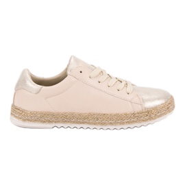 Bundet Espadrilles brun gul