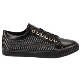 Lav sneakers med mesh sort