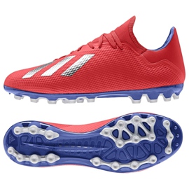 Adidas X 18.3 Ag M BC0299 fodboldstøvler flerfarvet rød