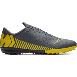 Nike Mercurial Vapor X 12 Academy Tf M AH7384-070 fodboldsko sort grå