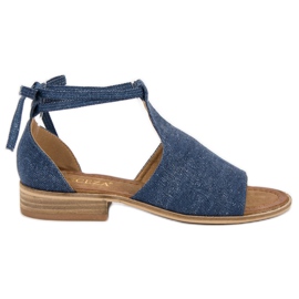 VINCEZA denim sandaler blå