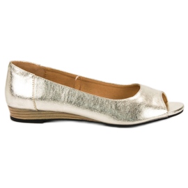 Open Toe VINCEZA ballerinaer gul