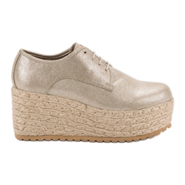 Corina Moderigtigt snøre-Espadrilles gul