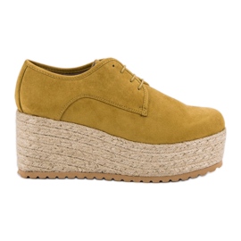 Corina Moderigtigt snøre-Espadrilles gul