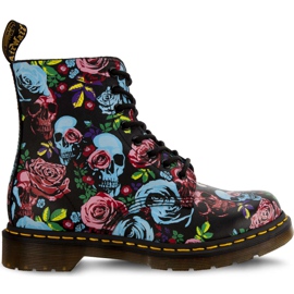 Dr. Martens 1460 Pascal Rose Multi Rose Fantasy Backhand Halmkorn sort blå flerfarvet