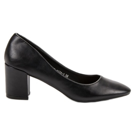 Ideal Shoes Klassiske sorte pumper