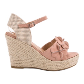 Top Shoes Pulver sandaler med blomster lyserød