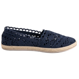 Sweet Shoes Marineblå espadriller med blonde marine blå