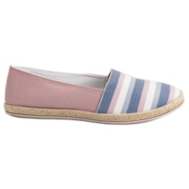 Sweet Shoes Stribede Slipons flerfarvet lyserød