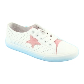 Big Star Kvinders sneakers dekoreret med en stjerne 274691 hvid