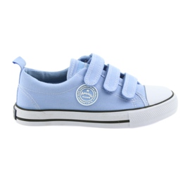 Sneakers American Club blå LH49 velcro hvid