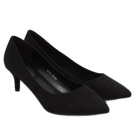 Pumps lave hæle sorte 123-2 Sort