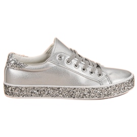 Sneakers med glittersål grå