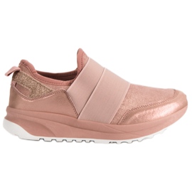 Ideal Shoes Komfortable Slip-On sneakers lyserød