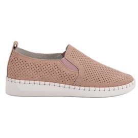 Filippo Læder Slip On Sneakers lyserød
