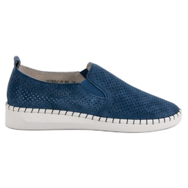 Filippo Læder Slip On Sneakers blå