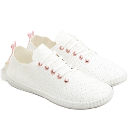 Kvinders hvide og lyserøde sneakers BO-1 Pink