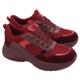 B318-18 Vinrøde claret sportssko