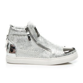 Vices Kvinder Snake Print Sneakers grå