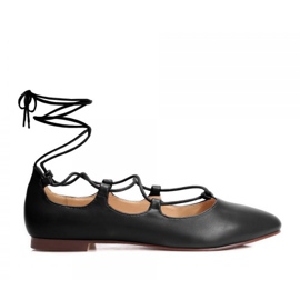 Vices Moderigtige bundne ballerinaer sort