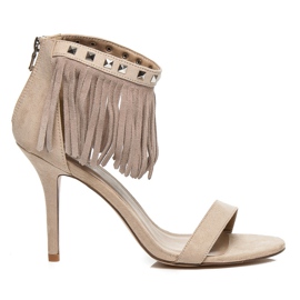 Mermaid Sandaler MED FRINGS, Boho brun